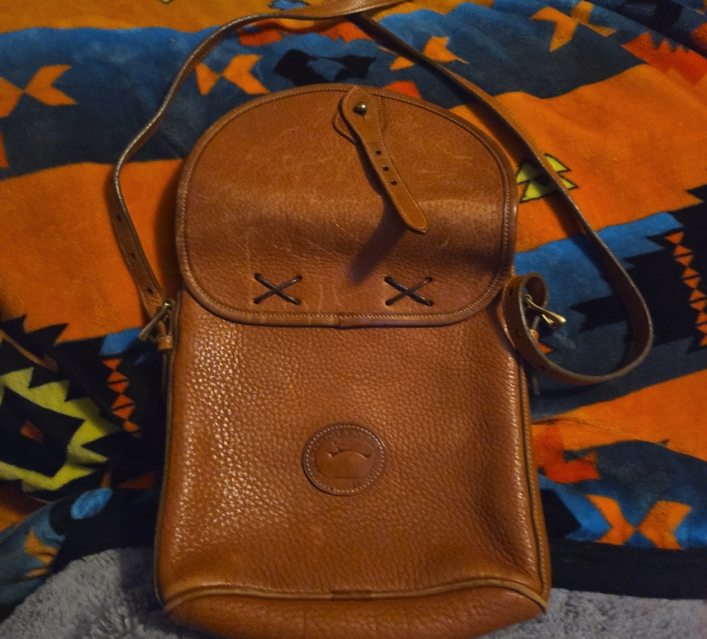 Dooney And Bourke Brown Leather Crossbody Bag - Classic Pebbled Leather